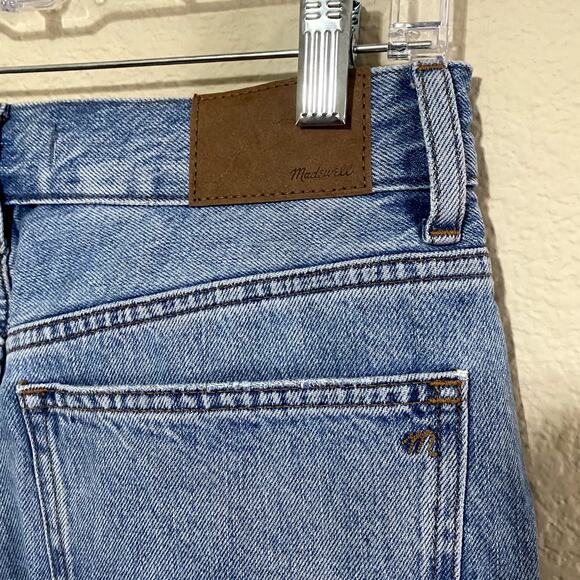 MADEWELL Women Jeans Size 28P Blue 90s Straight-Leg Ripped-Edition Raw-Hem NWT - Picture 7 of 12